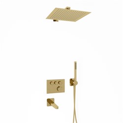 Душевая система скрытого монтажа с термостатом WasserKraft Thermo A7158.183.261.280.197.281.187 золото глянец 44941