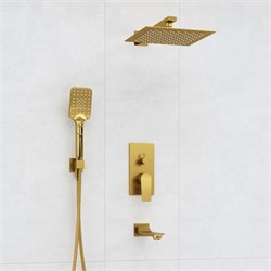 Душевая система скрытого монтажа Wasserkraft Aisch A175571 матовое золото 44955