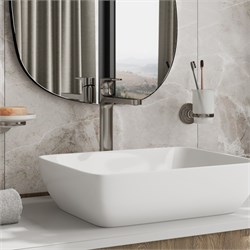 Высокий смеситель для раковины Wasserkraft Spree 1403H никель 44974