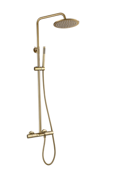 Душевая система с термостатом BesserKraft B.130.01MG золото матовое 45011
