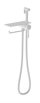 Гигиенический душ скрытого монтажа с полкой и держателем полотенца VIEIR V403052-F белый матовый 45088