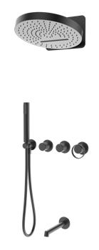 Душевая система скрытого монтажа Ganzer GZ19168-Q графит 45130