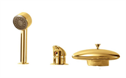 Каскадный смеситель на борт ванны Boheme Tradizionale Oro 398 золото на 3 отверстия