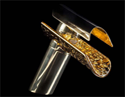 Каскадный смеситель для раковины Boheme Hypnose золото 231-G золото