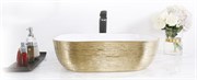 Раковина накладная Gid LuxeLine D1302h130 на 50 см белый/золото