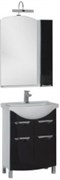 Мебель для ванной Aquanet Асти 65 черный (зеркало шкаф/полка)