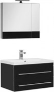 Мебель для ванной Aquanet Верона NEW 75 черный (подвесной 2 ящика)