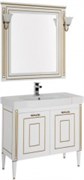 Мебель для ванной Aquanet Паола 90 белый/золото (керамика)