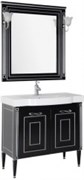 Мебель для ванной Aquanet Паола 90 черный/серебро (керамика)