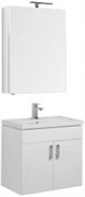 Мебель для ванной Aquanet Рондо 70 белый (2 дверцы, зеркало камерино)