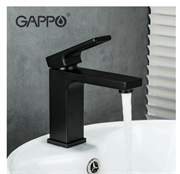 Смеситель для раковины Gappo Futura G1017-6 черный матовый