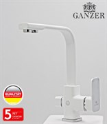 Смесители для кухни с подключением под фильтр GANZER STEFAN GZ12025-F белый/хром