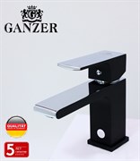 Смеситель для раковины GANZER EARL GZ 28011-C черный/хром