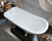Ванна из литьевого мрамора Эстет Царская 150x73 см с бронзовыми ножками
