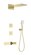 Душевая система с термостатом встраиваемая WONZON & WOGHAND WW-D4538-A-BG Брашированное золото 44405