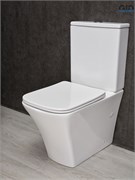 Напольный унитаз белый безободковый микролифт дюропласт Gid Tn2184 (+GEBERIT) 44551