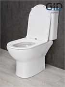 Напольный унитаз белый безободковый микролифт дюропласт Gid Tn2123 44557