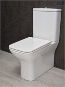 Напольный унитаз белый безободковый микролифт дюропласт Gid Tn2125 44558