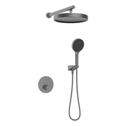 Душевая система скрытого монтажа  с термостатом KAISER Sano 08277-15 оружейная сталь 44659