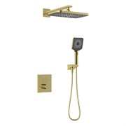 Душевая система скрытого монтажа  с термостатом KAISER Sano 08477-3 золото матовое 44664