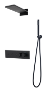Душевая система с термостатом скрытого монтажа Boheme  Fusion 131-B черная матовая 44745