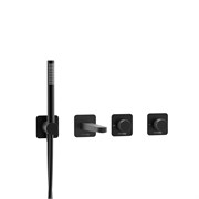 Смеситель скрытого монтажа для ванны с душем Wasserkraft Fulda A5251.299.301.302.242.217 черный матовый 44818