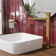 Высокий смеситель для раковины Wasserkraft Havel 3603H матовое золото 44975