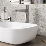 Высокий смеситель для раковины Wasserkraft Tauber 6403H никель 44979