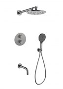 Душевая система скрытого монтажа с термостатом Grocenberg GB5091BG графит 44991