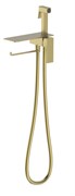 Гигиенический душ скрытого монтажа с полкой и держателем полотенца VIEIR V393052-S золото матовое 45085