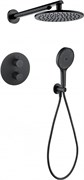Душевая система скрытого монтажа с термостатом Grocenberg GB5093BL черная матовая 45152