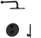 Душевая система скрытого монтажа с термостатом Paffoni Light LIQ018NO/ZSOF074NO черный матовый - фото 186851