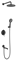Душевая система скрытого монтажа Raglo R20.27.06 черная матовая - фото 235621