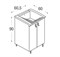 Постирочная раковина с тумбой GEROMIN Bijoux PC66BIJOUX1  60х60 43649