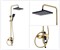 Душевая система со смесителем Bronze de luxe ELEMENT EL77GB золото/черный 44193