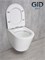 Безободковый подвесной унитаз микролифт дюропласт Gid Tr2130 44572