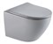 Безободковый подвесной унитаз серый матовый микролифт дюропласт Торнадо Gid Tr2122TF-Lgm 44573