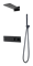 Душевая система с термостатом скрытого монтажа Boheme  Fusion 131-B черная матовая 44745